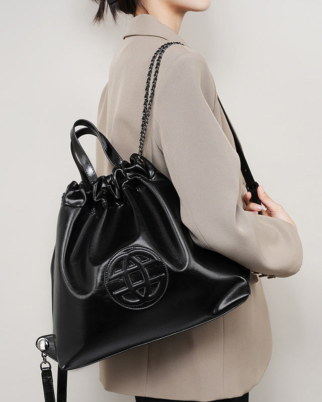 Yenesy Women Cow Leather Backpack Bag
