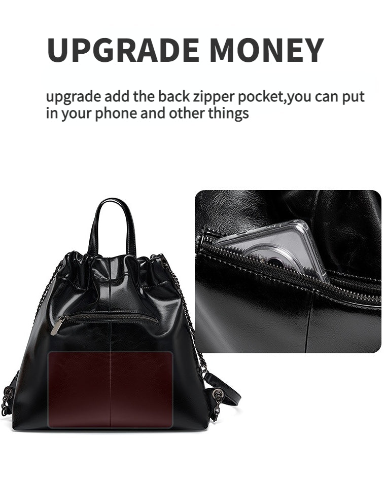 Yenesy Women Cow Leather Backpack Bag
