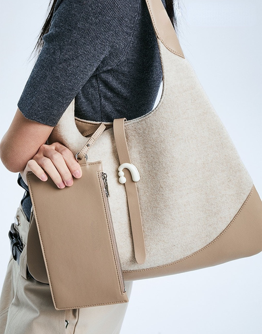 Large-capacity OL Shoulder Bag Mini Tote Underarm Bag