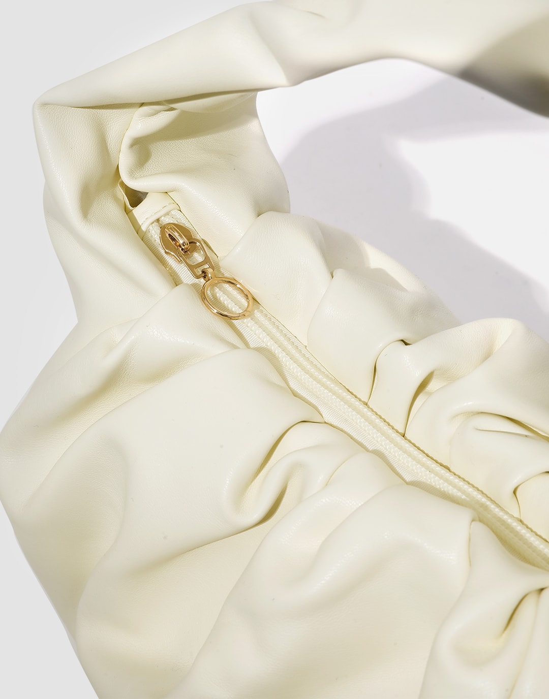 Soft Pleated Cloud Clutch Bag Solid Color Trend