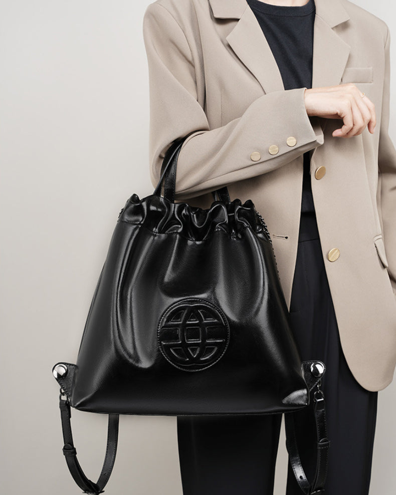 Yenesy Women Cow Leather Backpack Bag