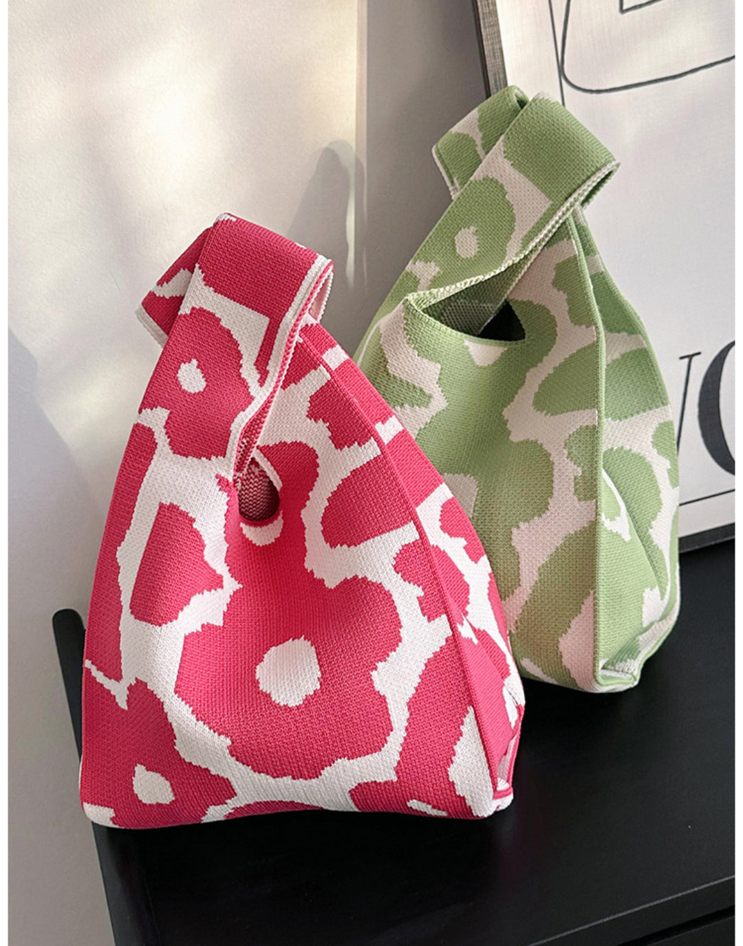 Vest Bag Trendy Knitted Handbag Colorful Mini Tote