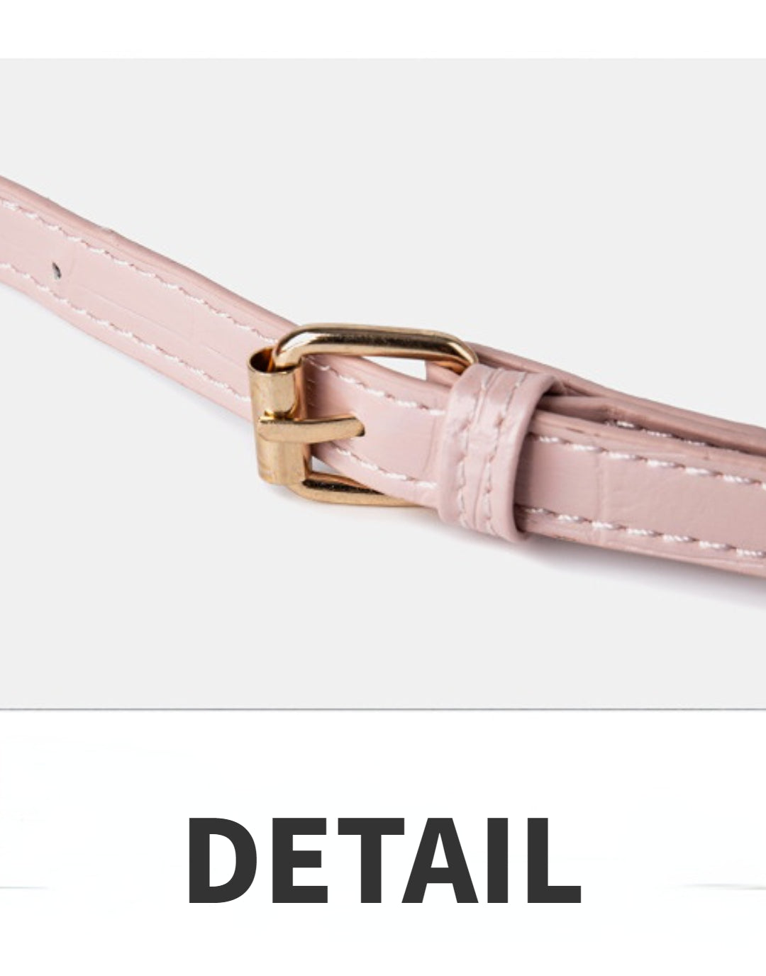 Laser Pink Crossbody Baguette Bag