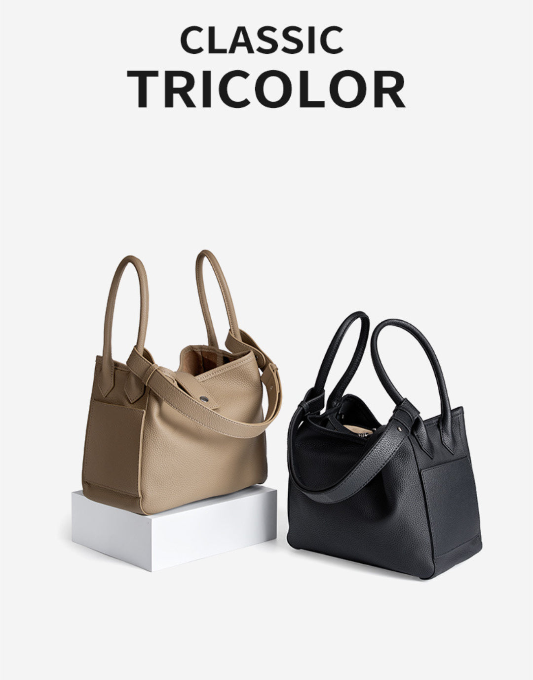Yenesy Women Cowhide Leather Basket Bag