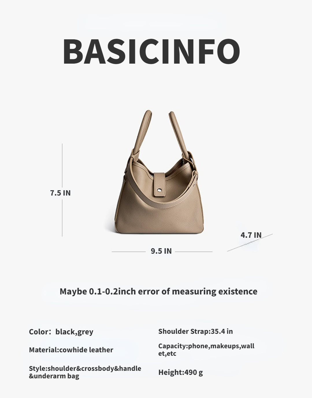 Yenesy Women Cowhide Leather Basket Bag