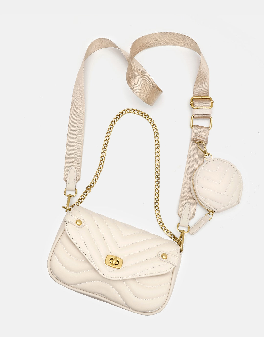 Yenesy Classical Daily Cross-body&Underarm Bag Set With Coin Bag