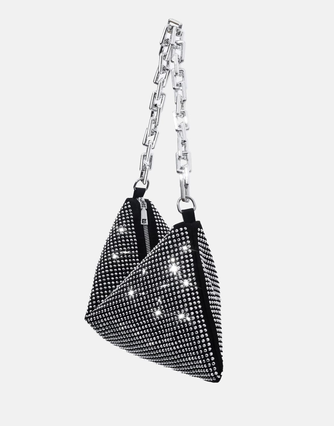 Artificial Crystal Big Chain&High Capacity Shoulder Bag