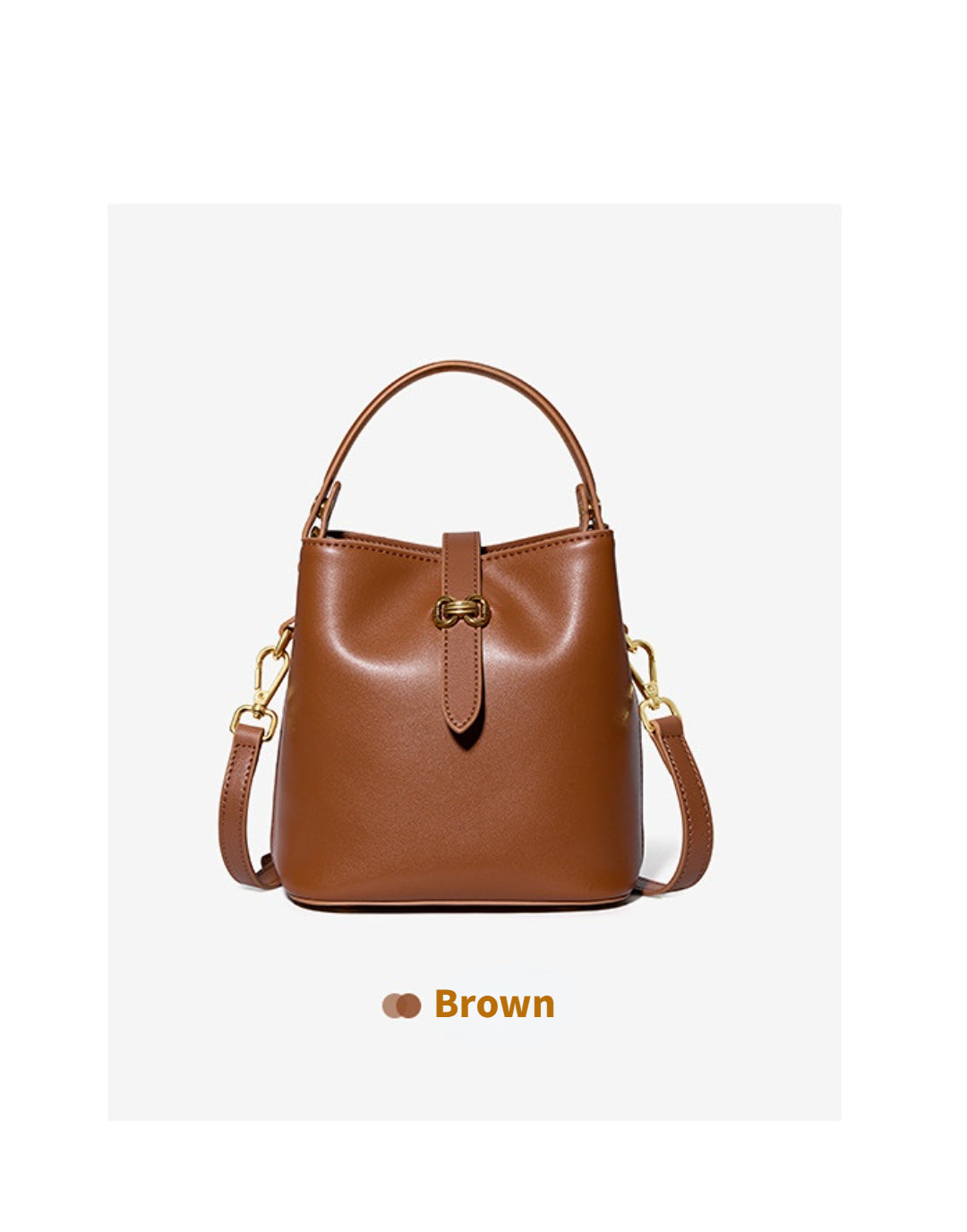 Yenesy Women Leather Crossbody Bucket Bag