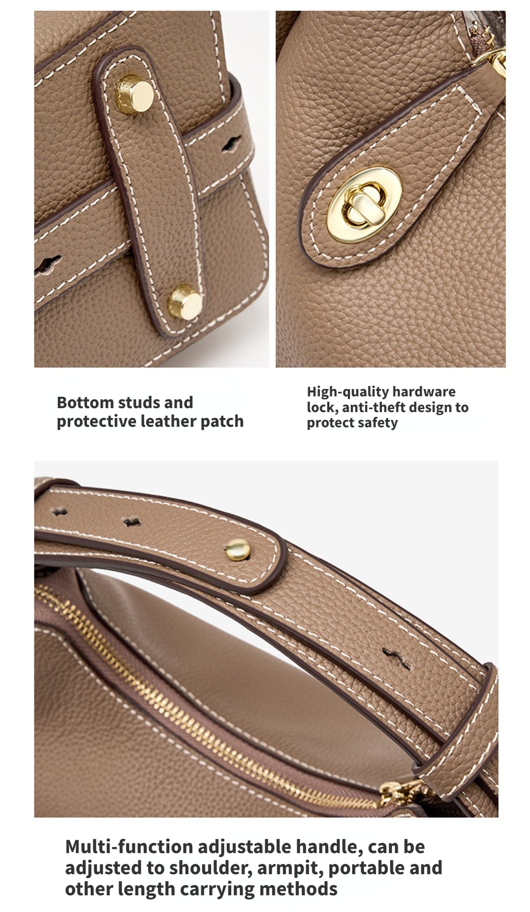 Yenesy Women Cowhide Leather Crossbody & Shoulder Bag