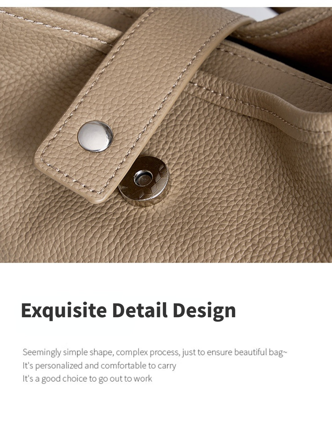 Yenesy Women Cowhide Leather Basket Bag