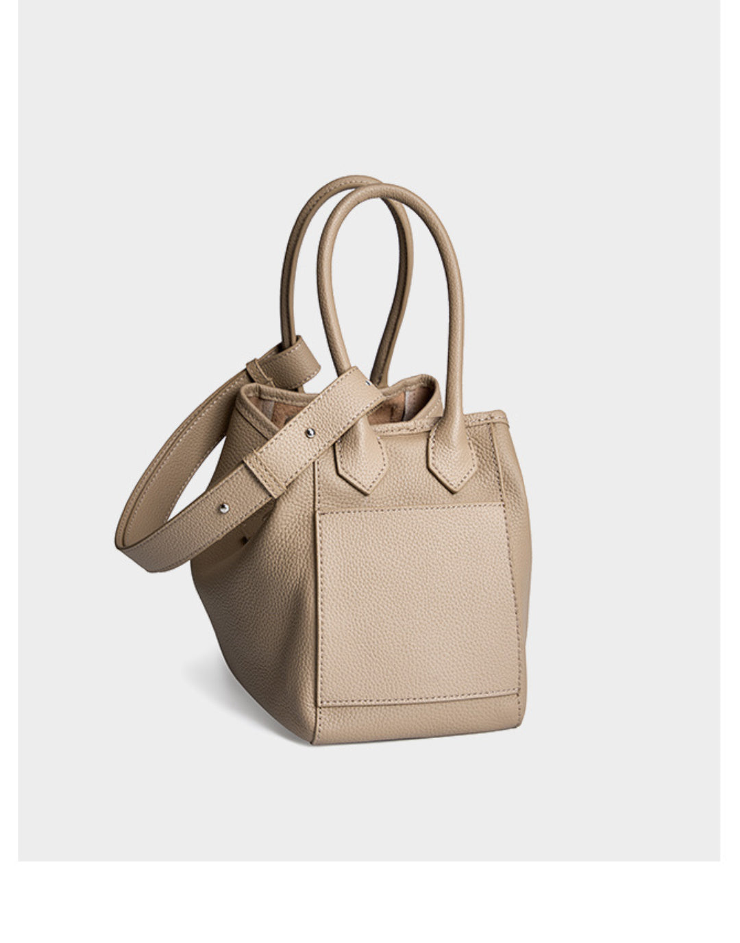 Yenesy Women Cowhide Leather Basket Bag