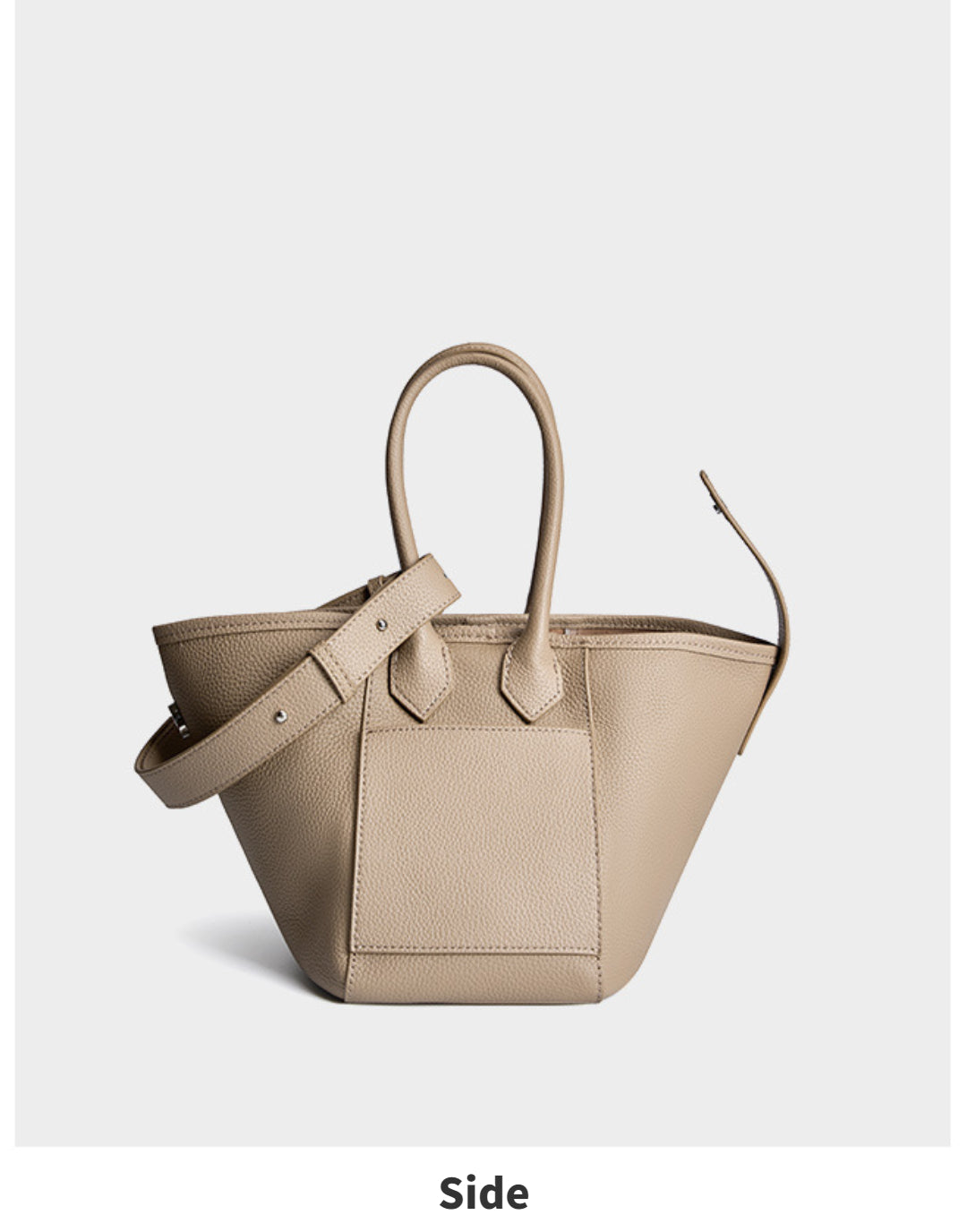 Yenesy Women Cowhide Leather Basket Bag