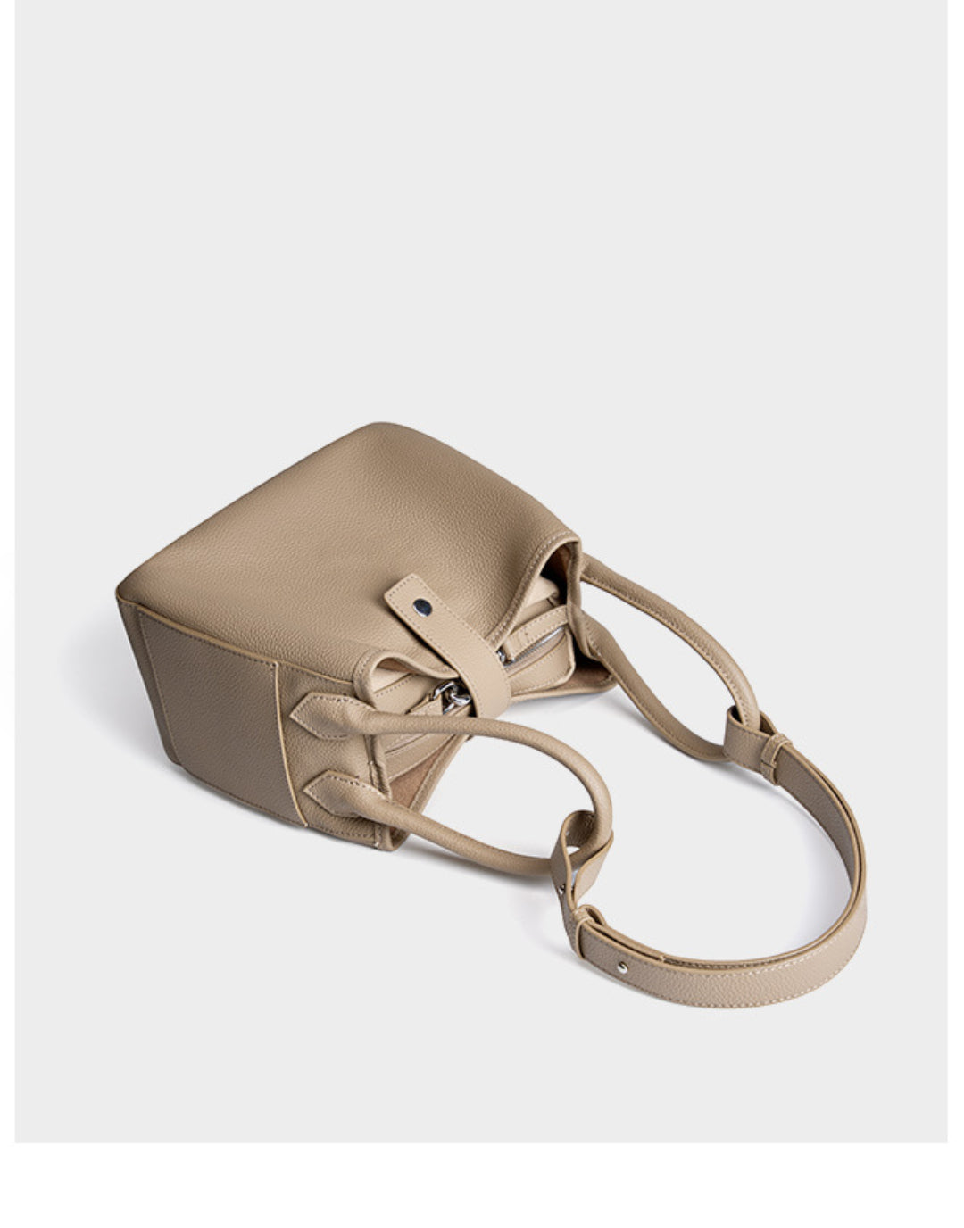 Yenesy Women Cowhide Leather Basket Bag
