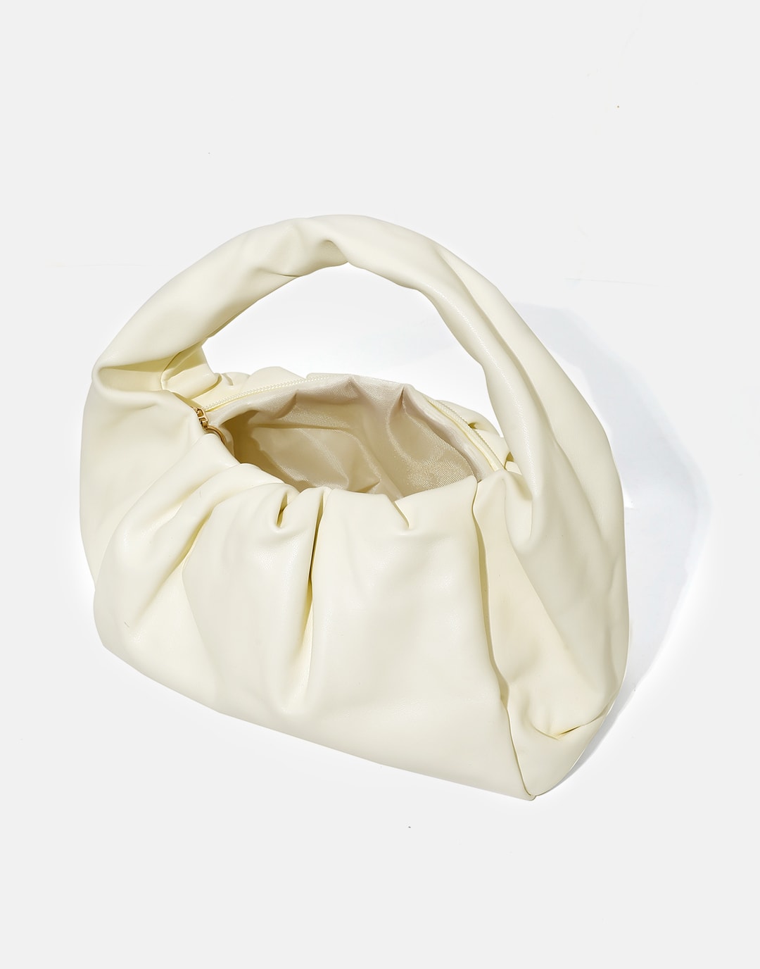 Soft Pleated Cloud Clutch Bag Solid Color Trend
