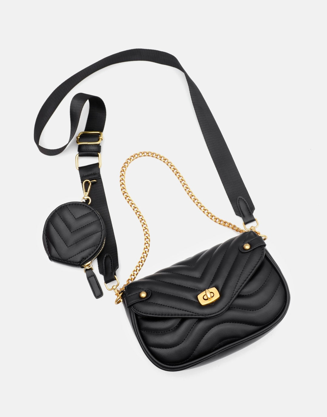 Yenesy Classical Daily Cross-body&Underarm Bag Set With Coin Bag