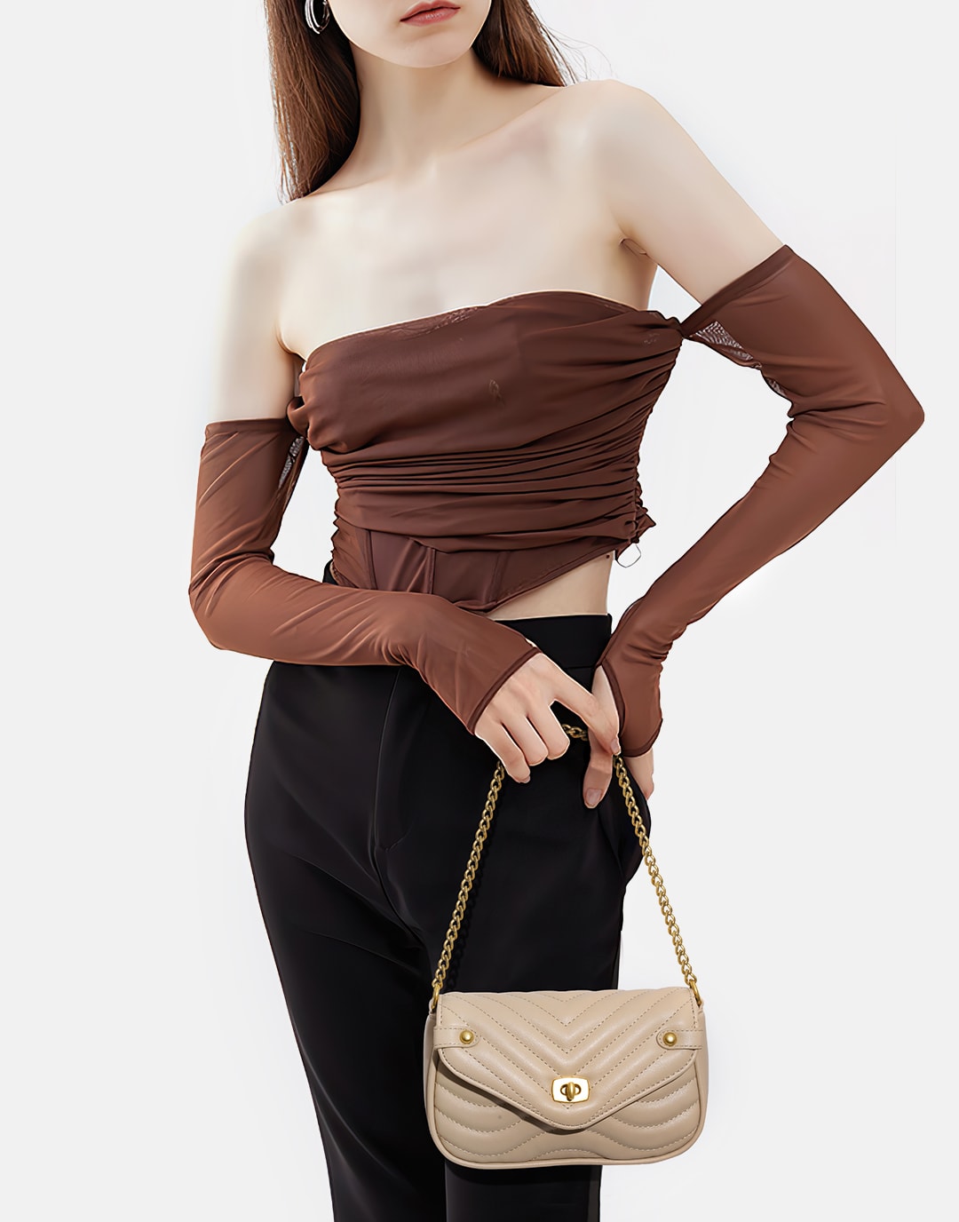 Yenesy Classical Daily Cross-body&Underarm Bag Set With Coin Bag