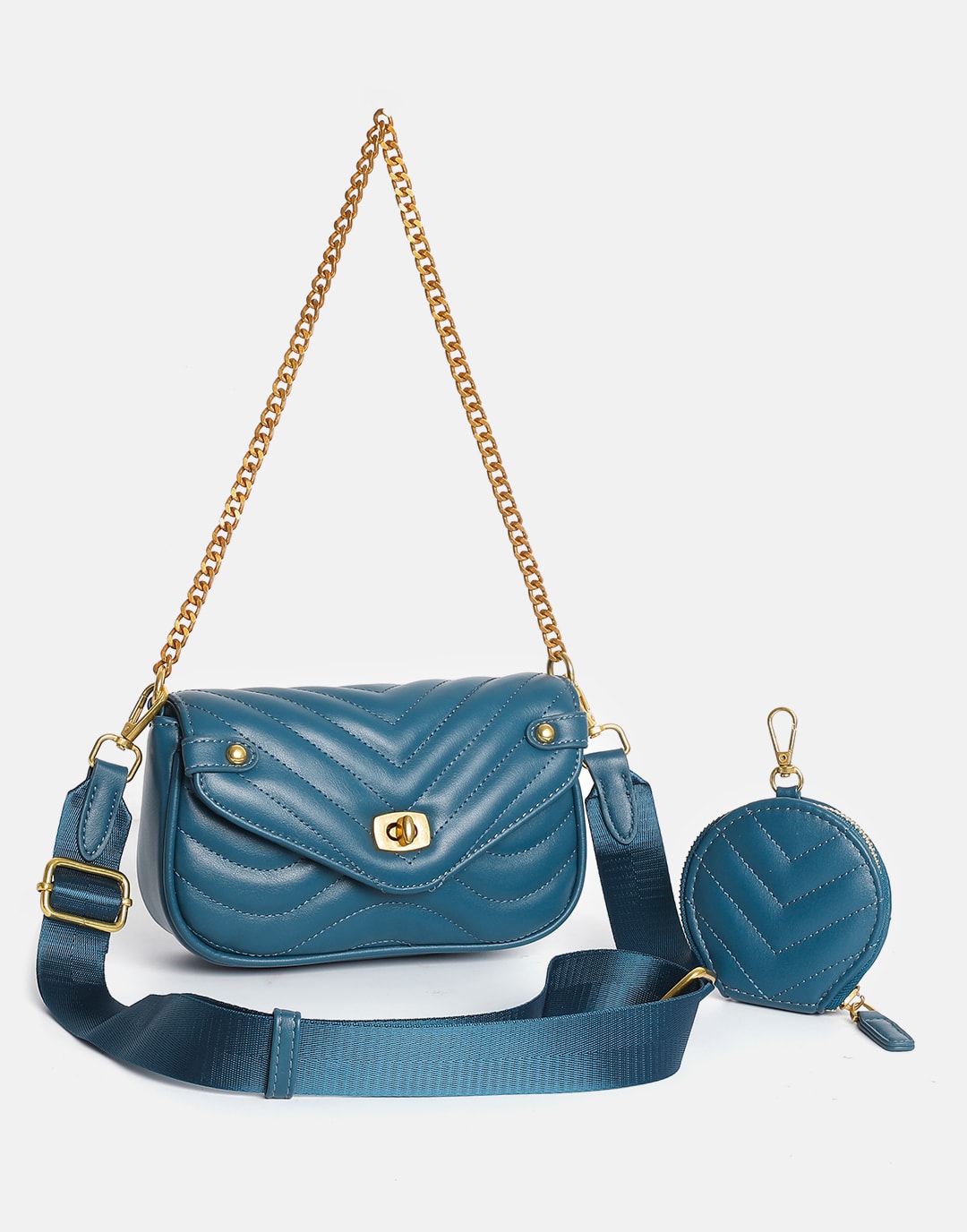 Yenesy Classical Daily Cross-body&Underarm Bag Set With Coin Bag