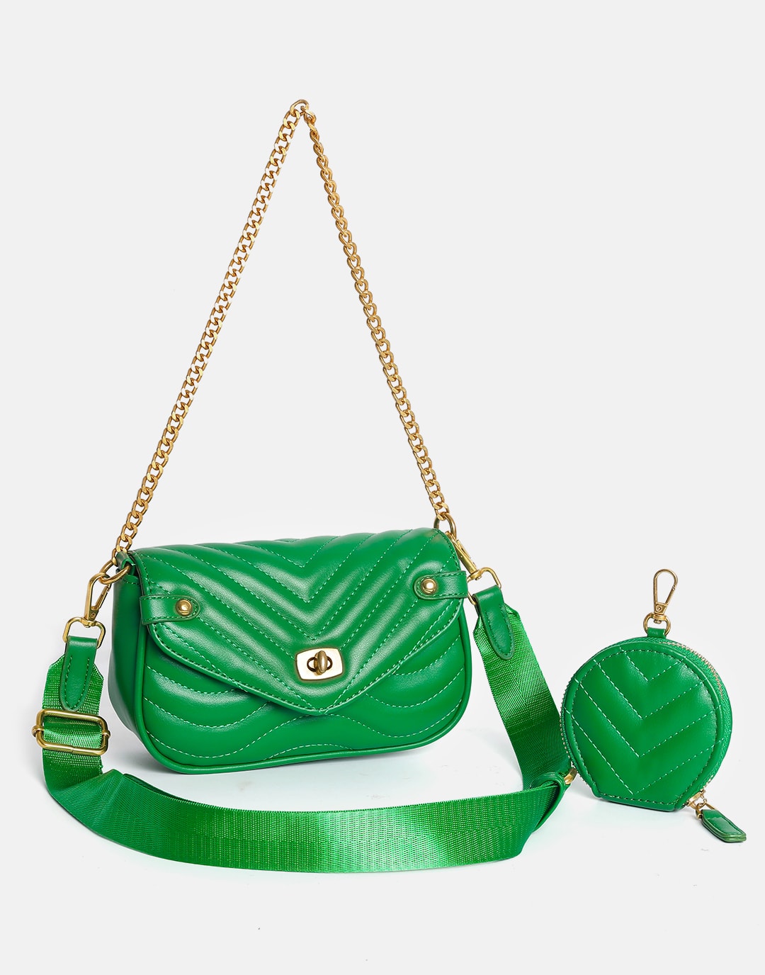 Yenesy Classical Daily Cross-body&Underarm Bag Set With Coin Bag