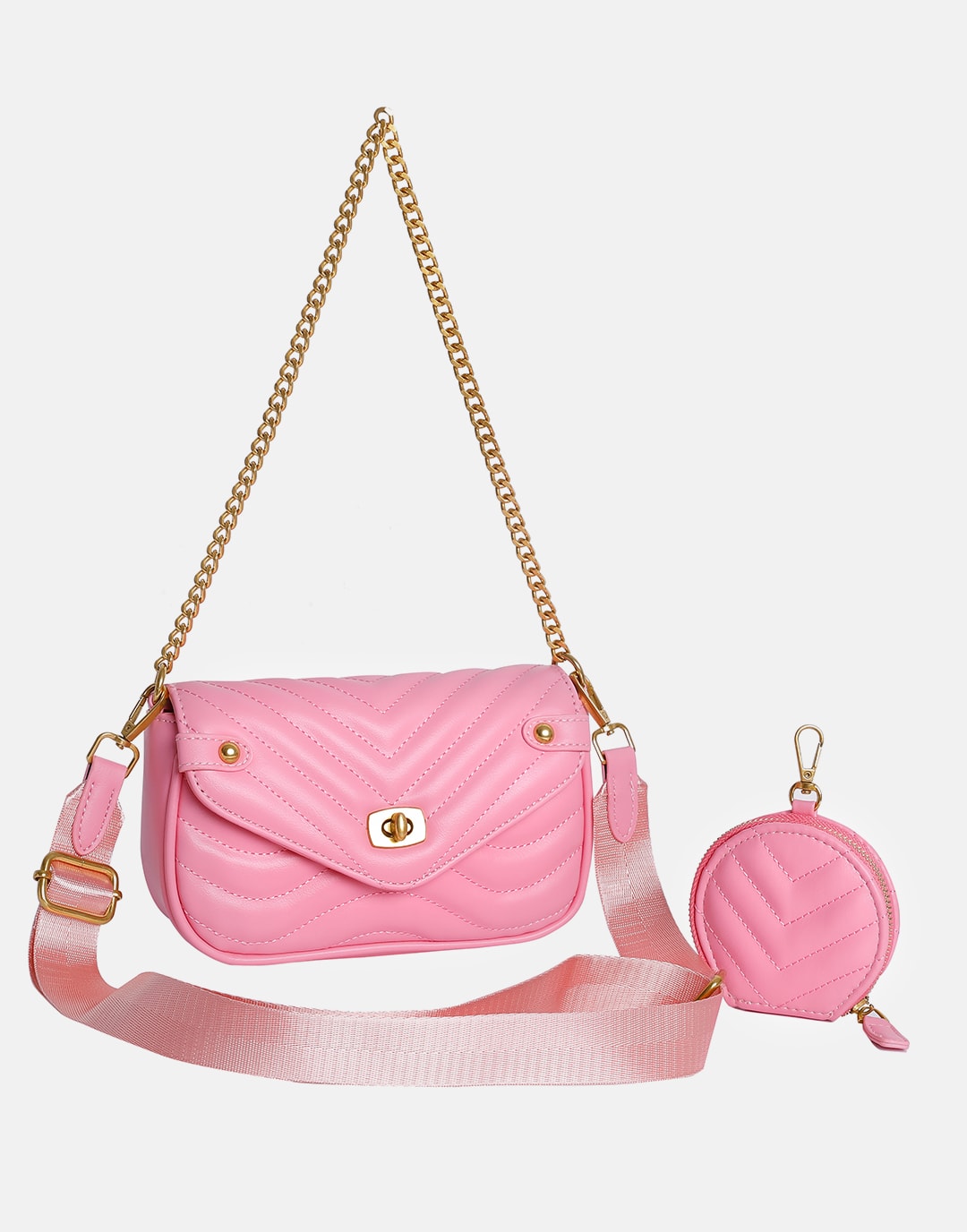 Yenesy Classical Daily Cross-body&Underarm Bag Set With Coin Bag