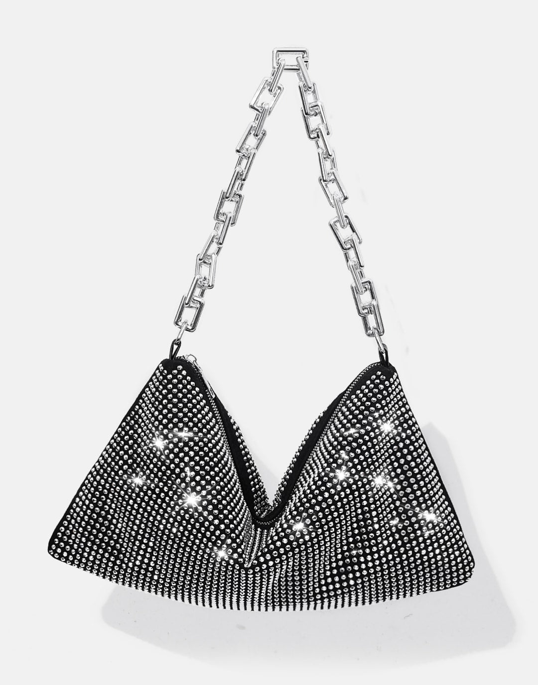 Artificial Crystal Big Chain&High Capacity Shoulder Bag