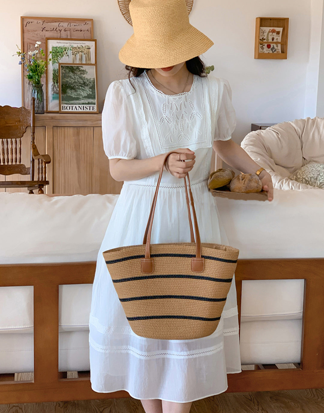 Straw Beach Bags Tote Bag&Summer Handwoven Shoulder Bags