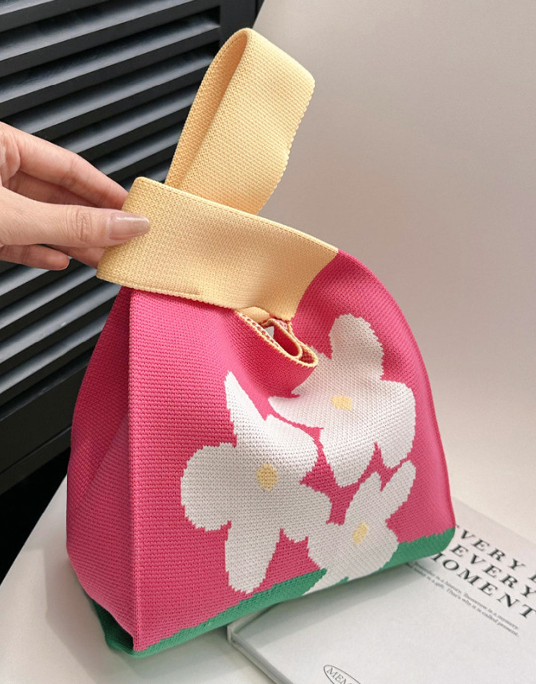 Vest Bag Trendy Knitted Handbag Colorful Mini Tote