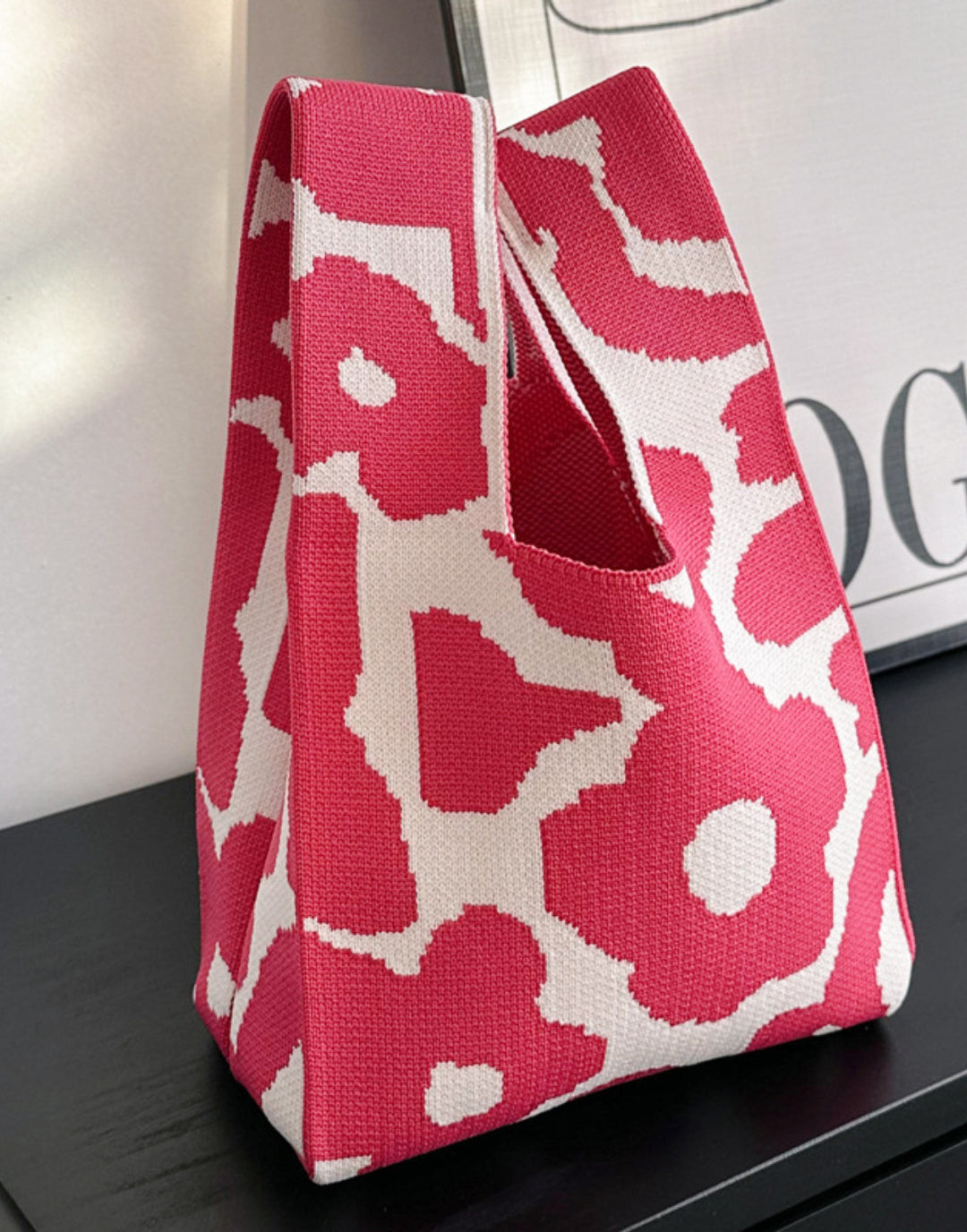 Vest Bag Trendy Knitted Handbag Colorful Mini Tote