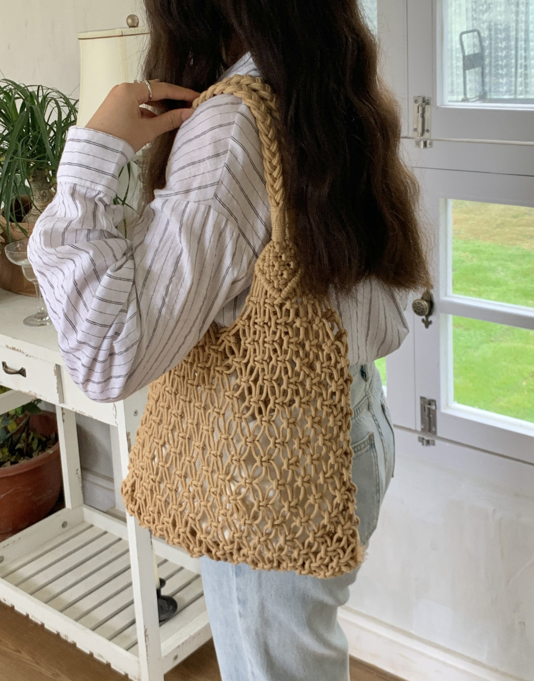 Women Woven Tote Large Beach Handmade Weaving Shoulder&Underarm Bag