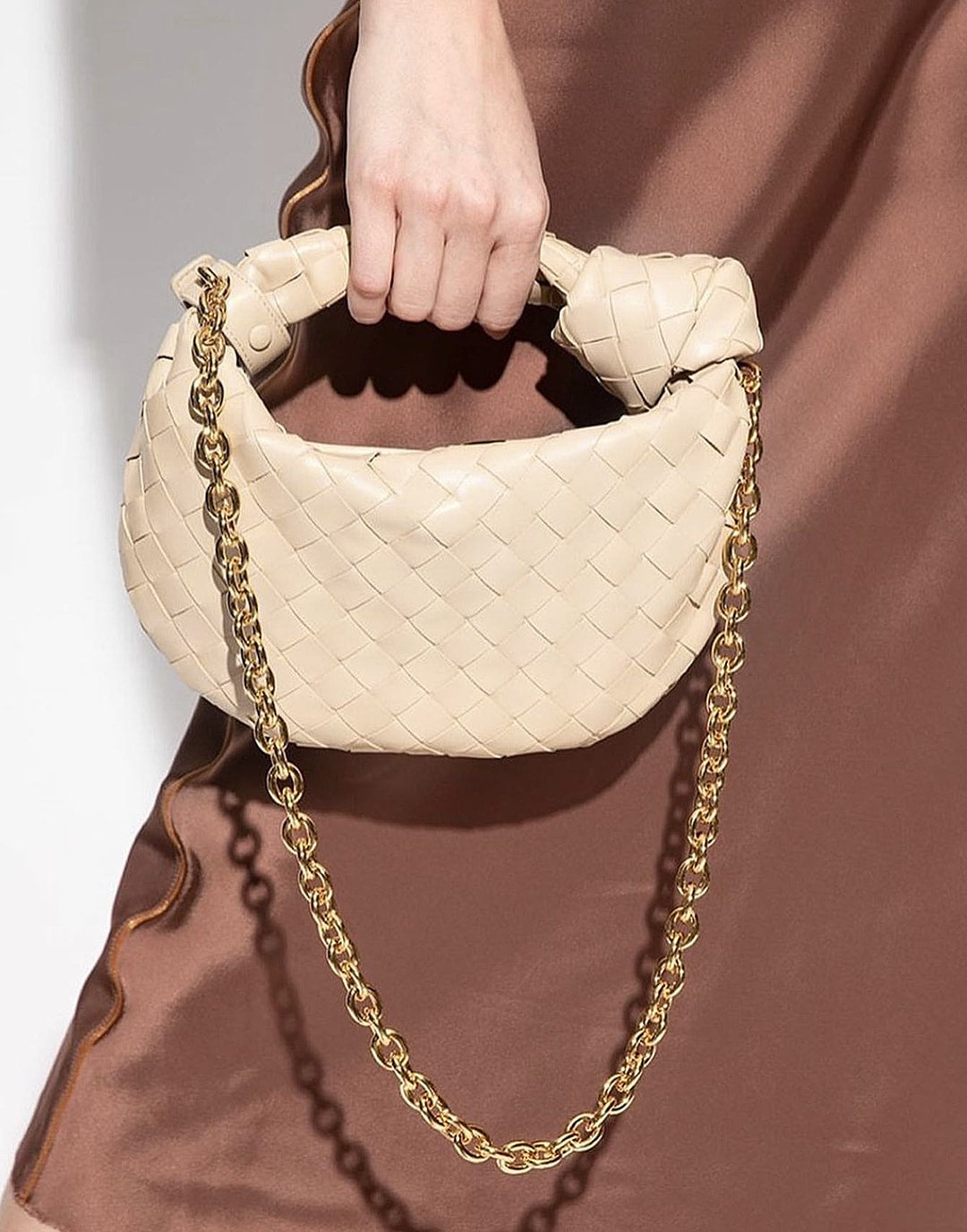 Handmade Women's Leather Woven Pattern Daily Bag