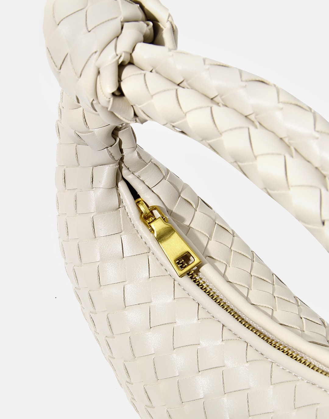 Handmade Women's Leather Woven Pattern Daily Bag