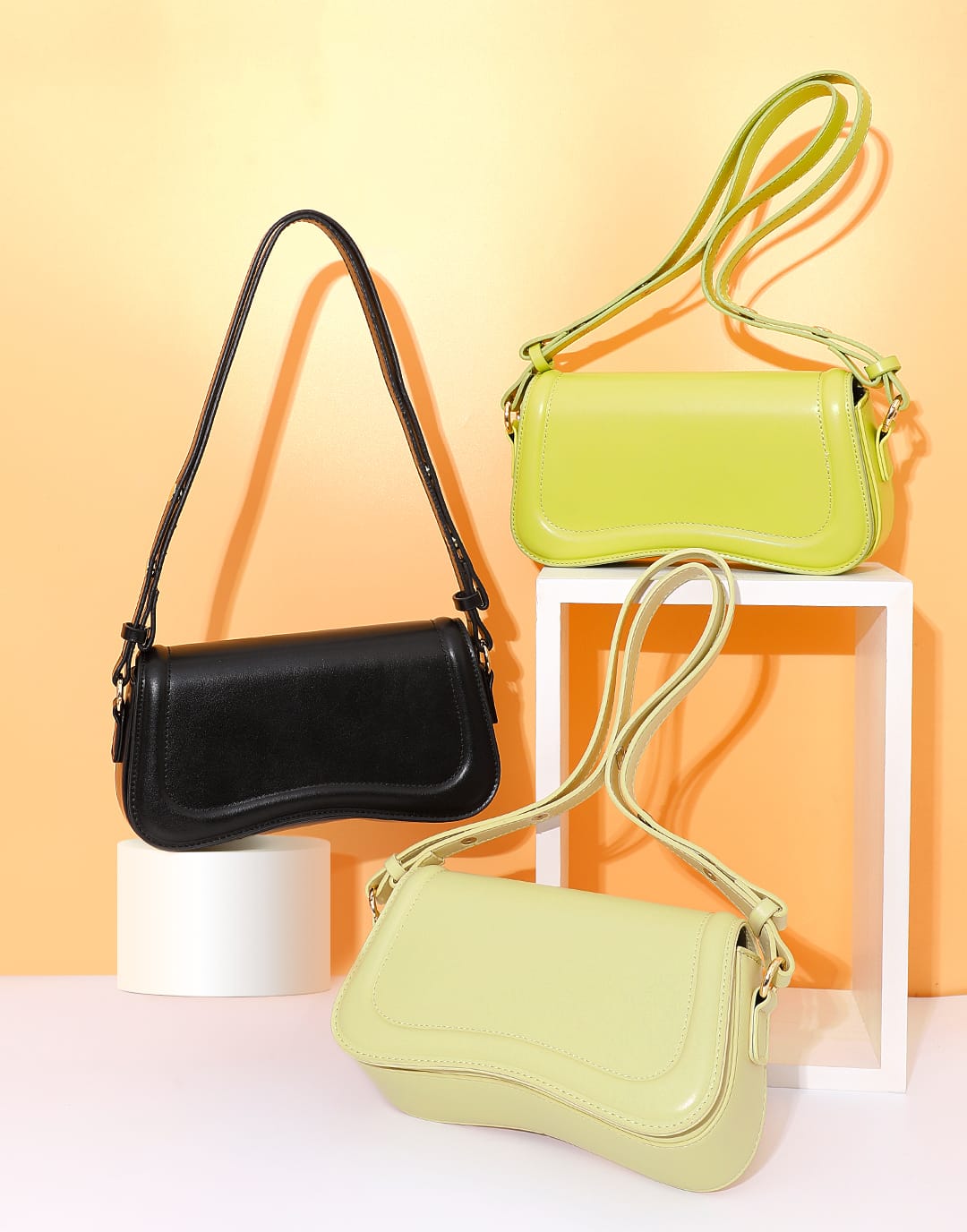 Yenesy Curvy Saddle Design Cross-body&Shoulder Bag