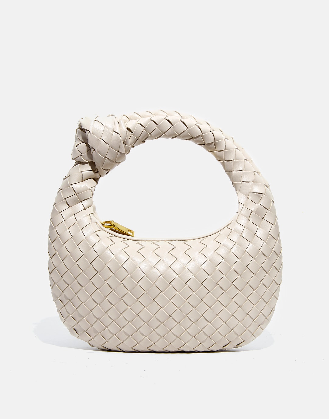 Handmade Women's Leather Woven Pattern Daily Bag