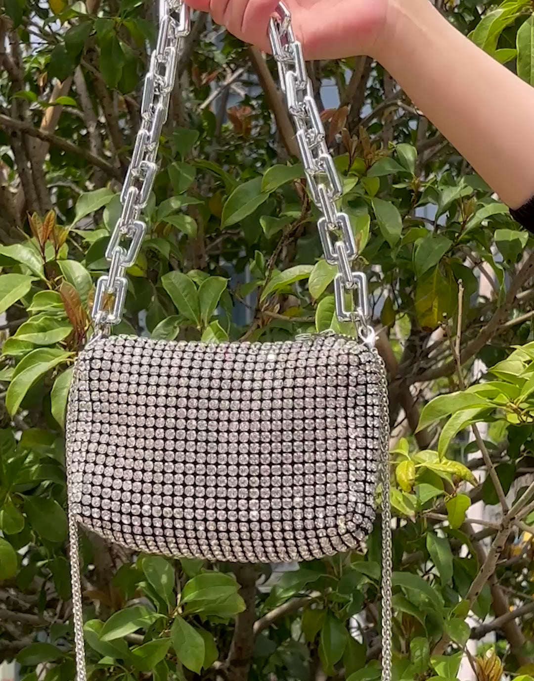 Crystal Rhinestone Cross-body Bag Women's Rhinestone Evening Bag