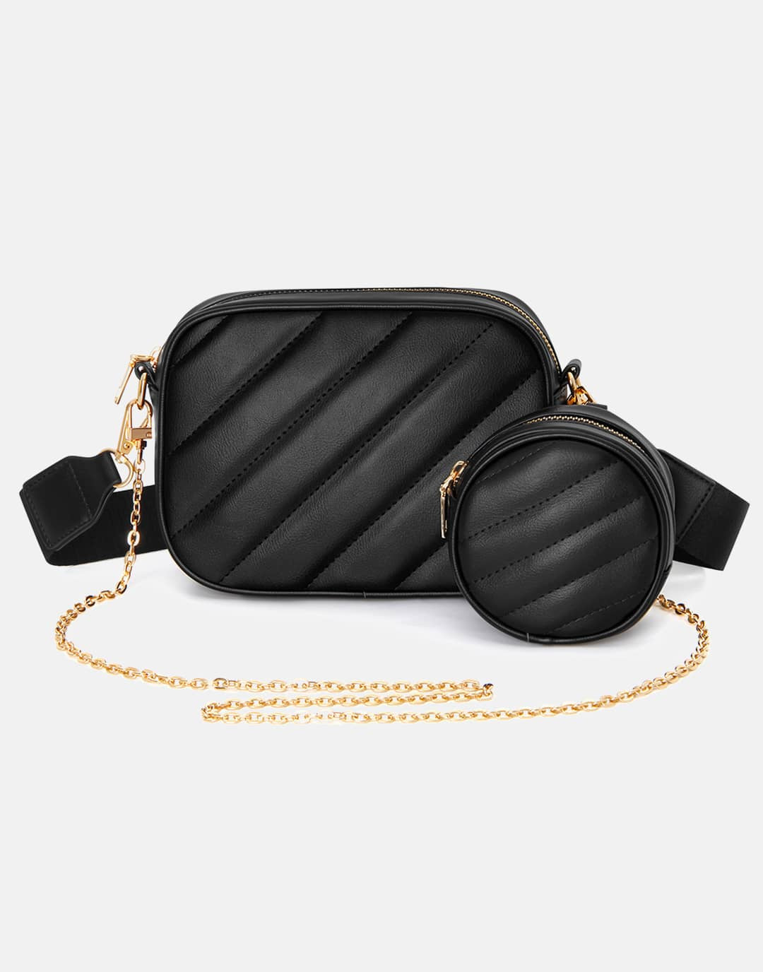 Yenesy Women Shoulder Purse with Round Zip Bag