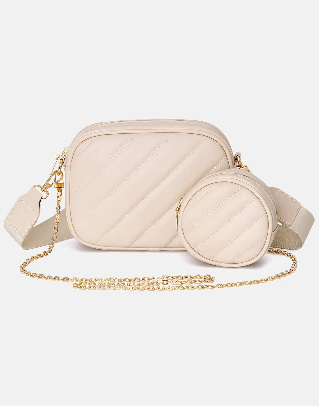 Yenesy Women Shoulder Purse with Round Zip Bag