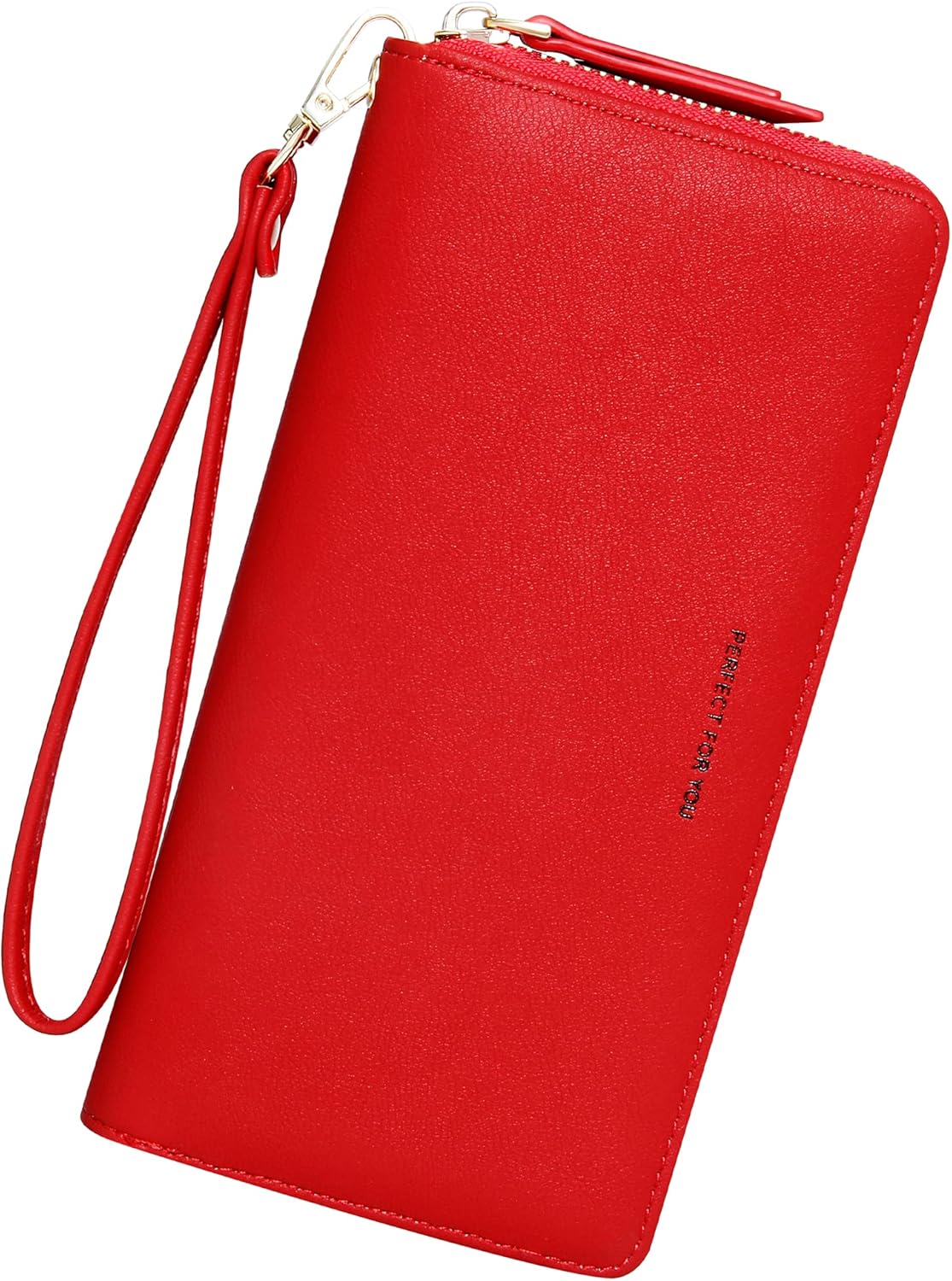 Wallets for Women Large Capacity PU Leather Credit Card Holder Slim Clutch Wristlet Wallet ID Cases - Purse Money Organizers WW09801
