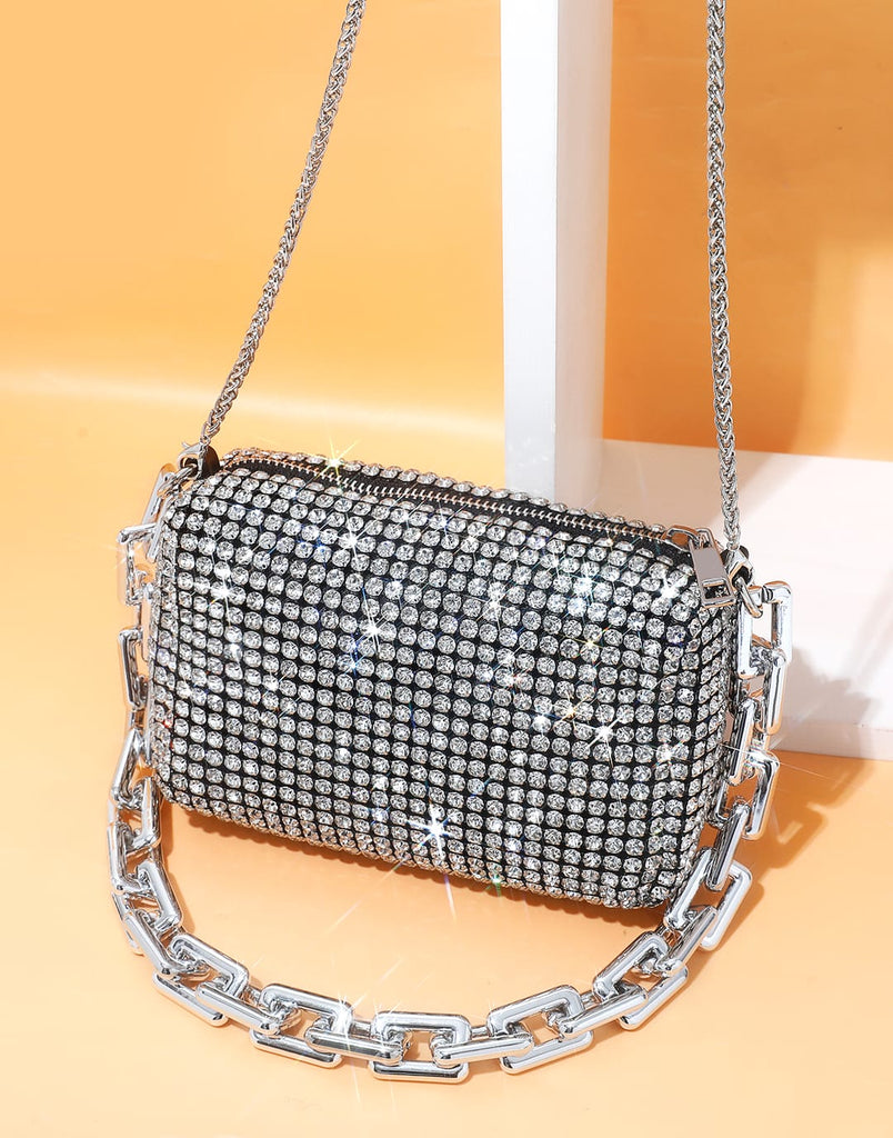 CRYSTAL Crossbody bag - black&silver - ZMAI