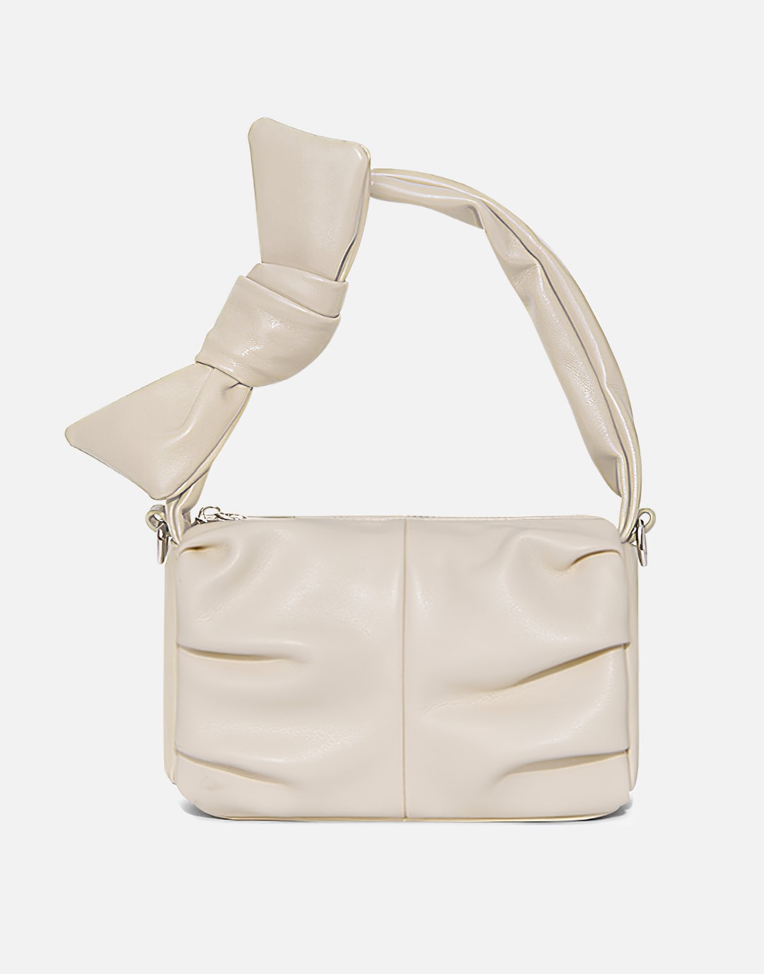 Bow Casual Small Square Bag&Pleated Handbag and Crossbody Bag